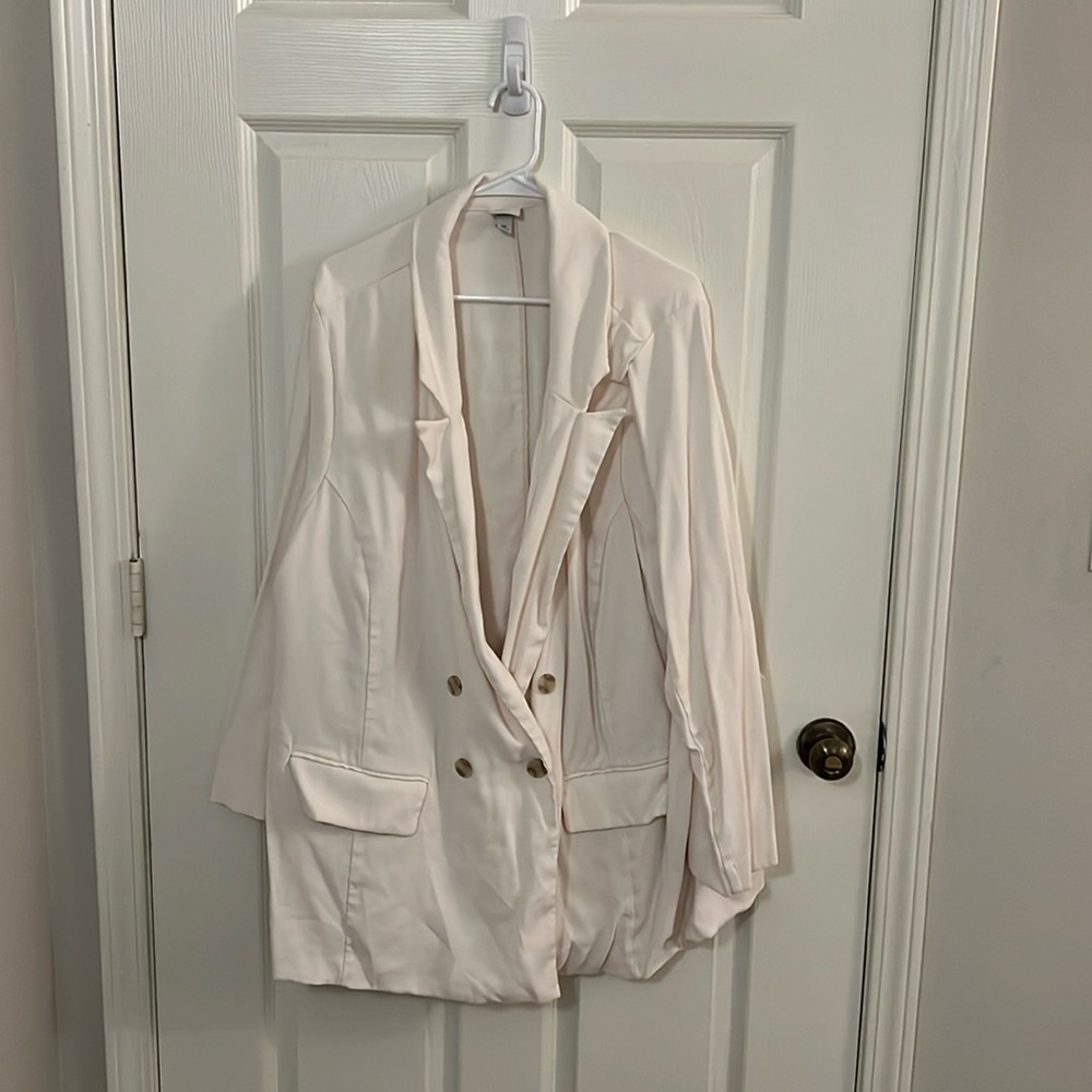 White Oversized Blazer, 3X